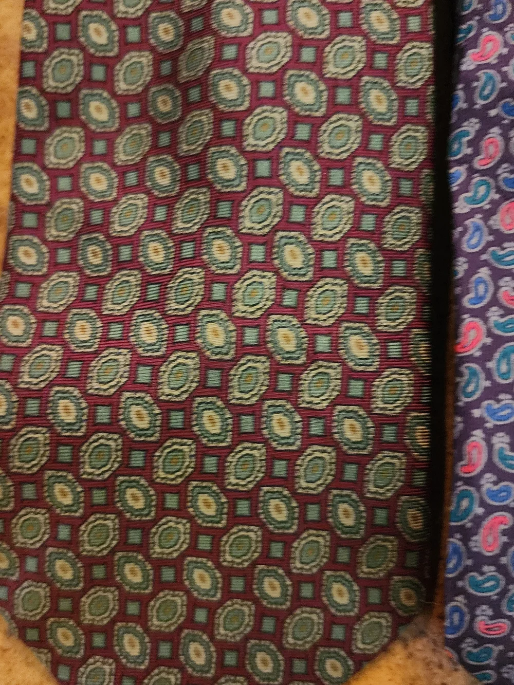 3pc Vintage 100% Silk Men’s Tie Lot Jeffrey Thomas John Ashford Zoni Paisley
